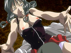 Hentai babe rides hard cock
